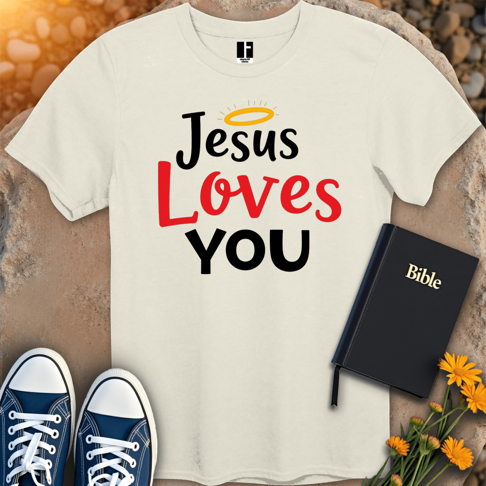 T-Shirt S / Natural JesusLovesYou T-Shirt