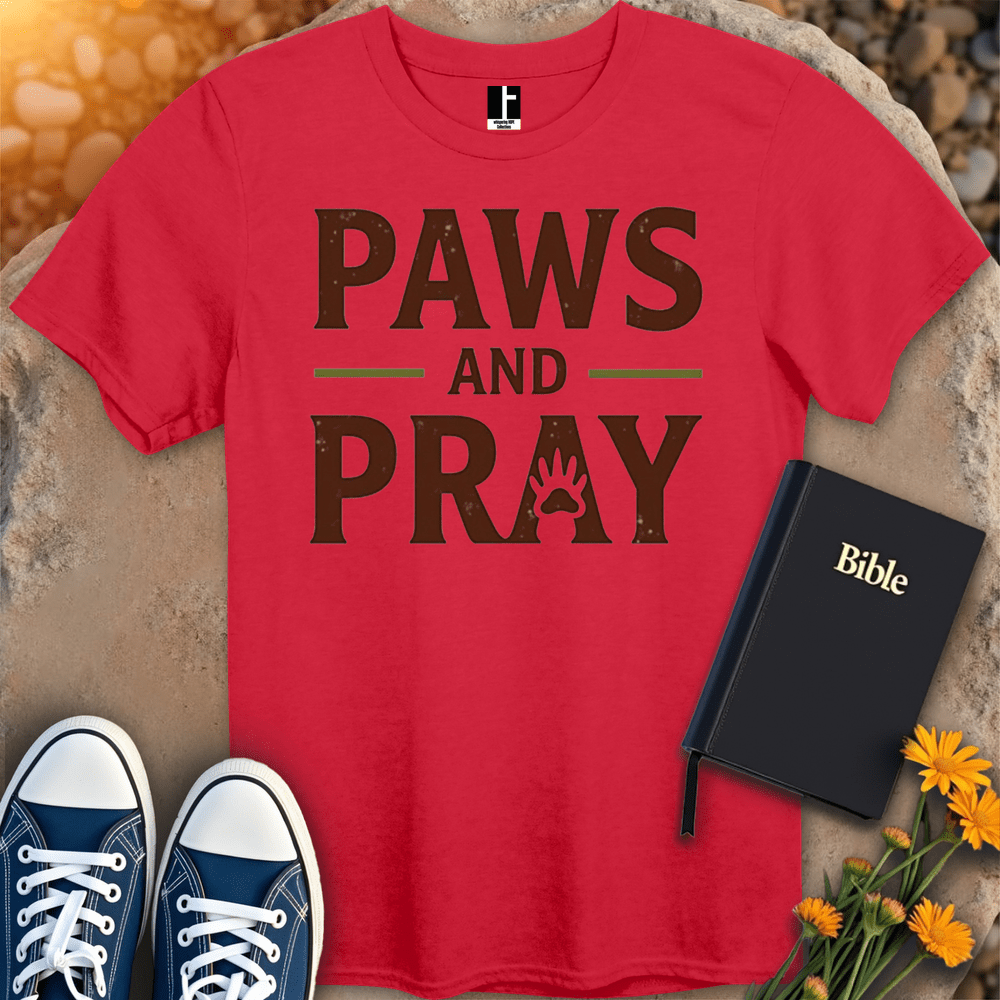 T-Shirt S / Red PawPrintFaith T-Shirt