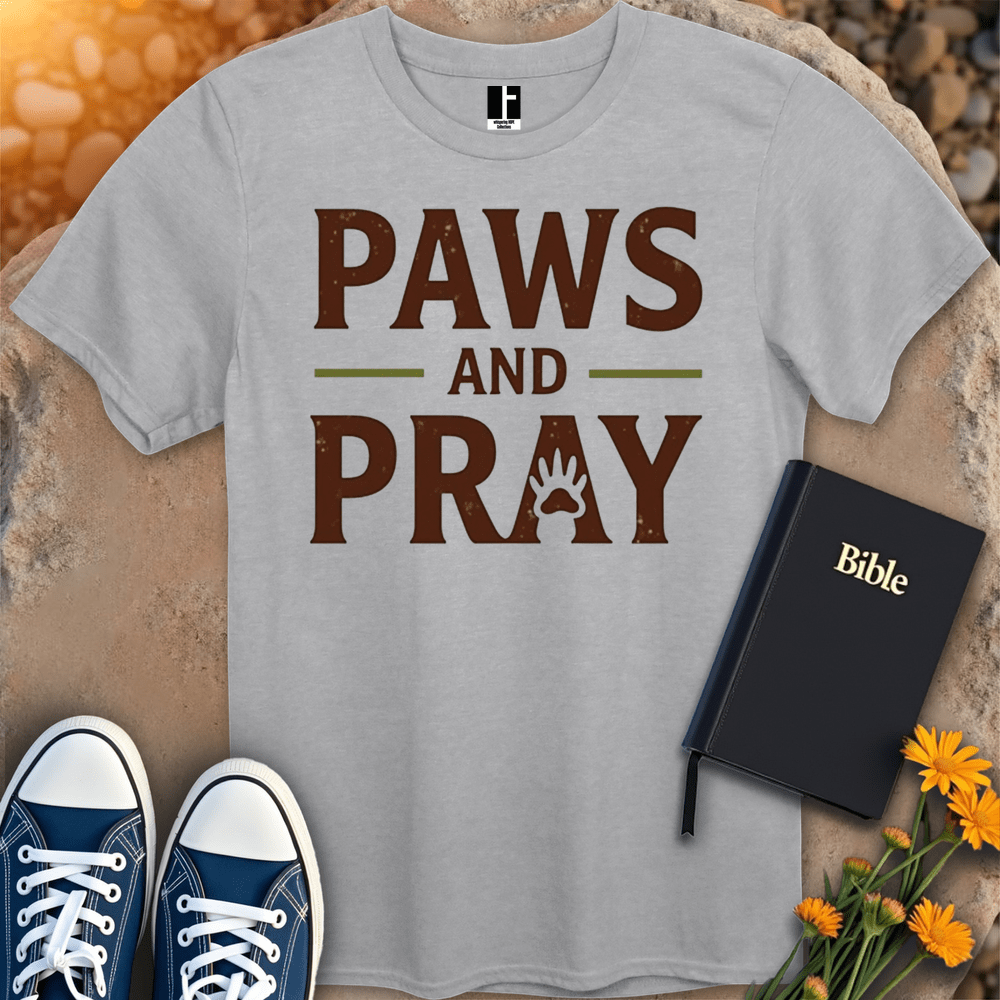 T-Shirt S / Sport Grey PawPrintFaith T-Shirt