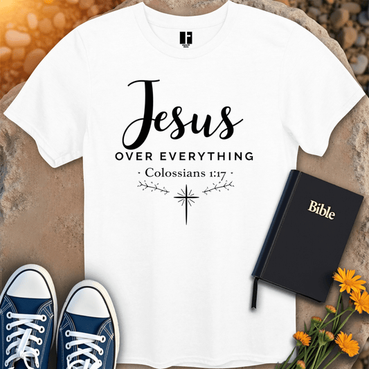 T-Shirt S / White Jesus Over Everything T-Shirt