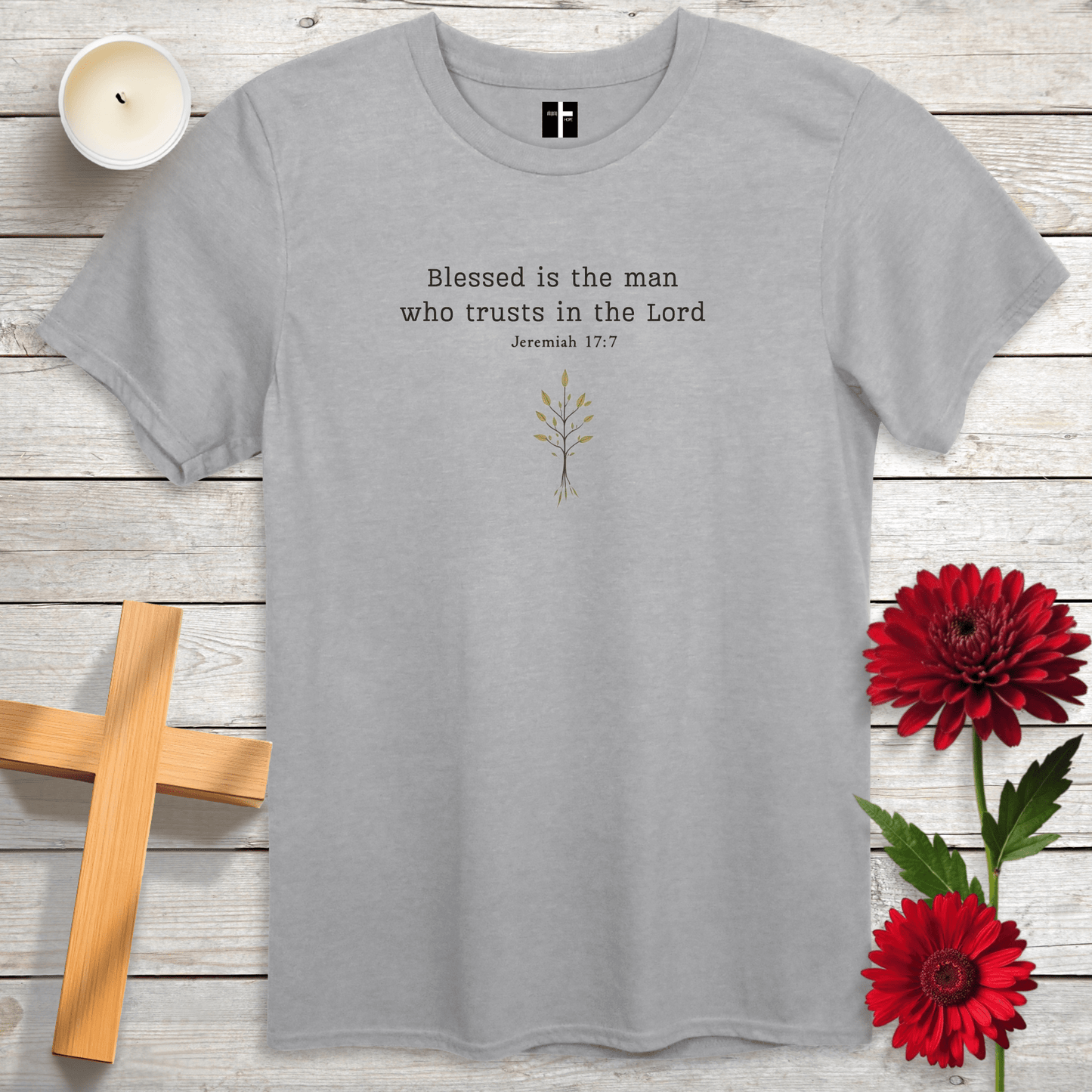 T-Shirt Sport Grey / S Blessed Is The Man Unisex Christian T-Shirt