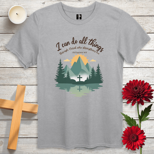 T-Shirt Sport Grey / S Christ Strengthens Me Unisex Christian T-Shirt