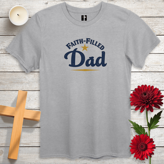 T-Shirt Sport Grey / S Faith-Filled Dad Unisex Christian T-Shirt