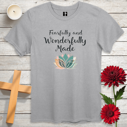 T-Shirt Sport Grey / S Fearfully & Wonderfully Made Unisex Christian T-Shirt