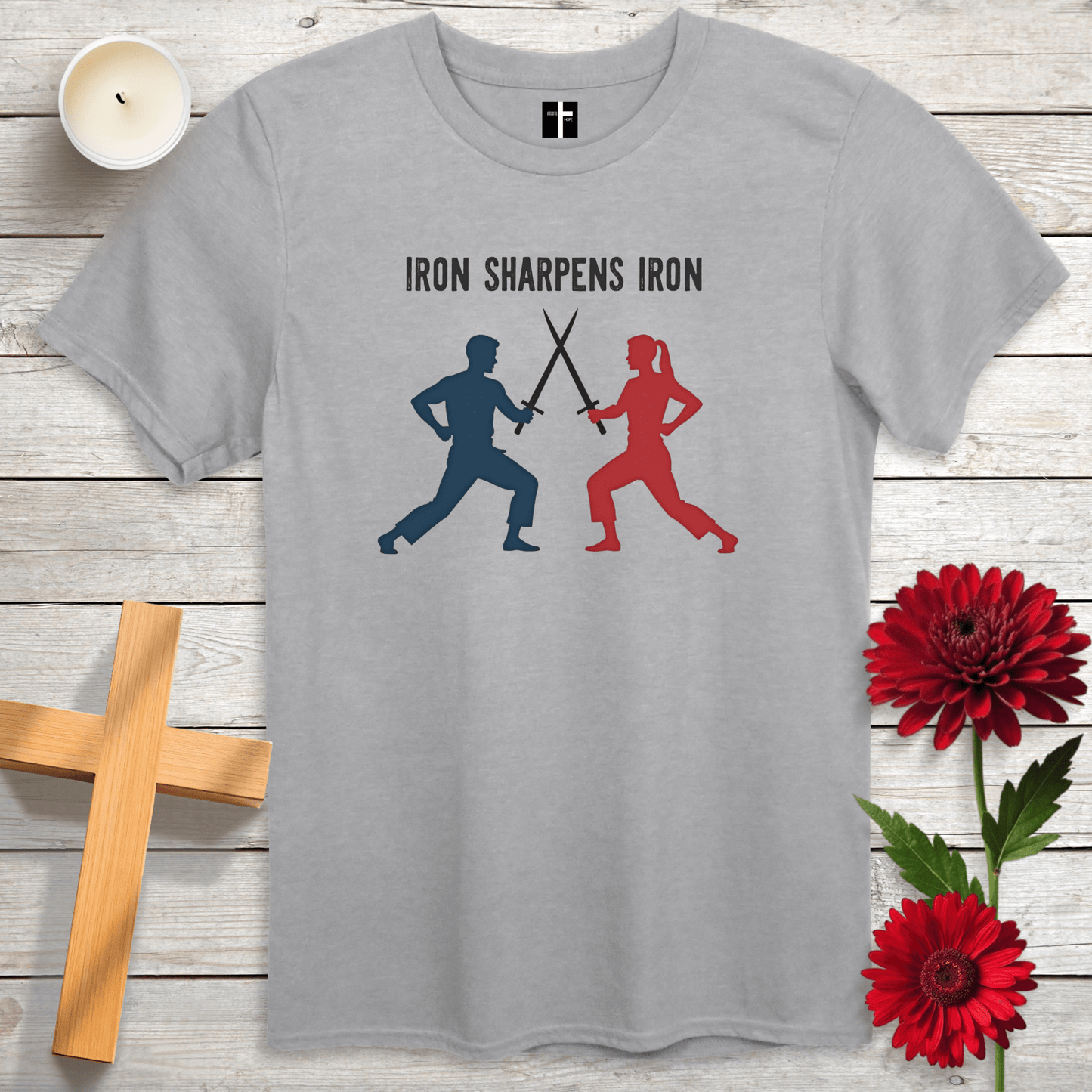 T-Shirt Sport Grey / S Iron Sharpens Iron Unisex Christian T-Shirt