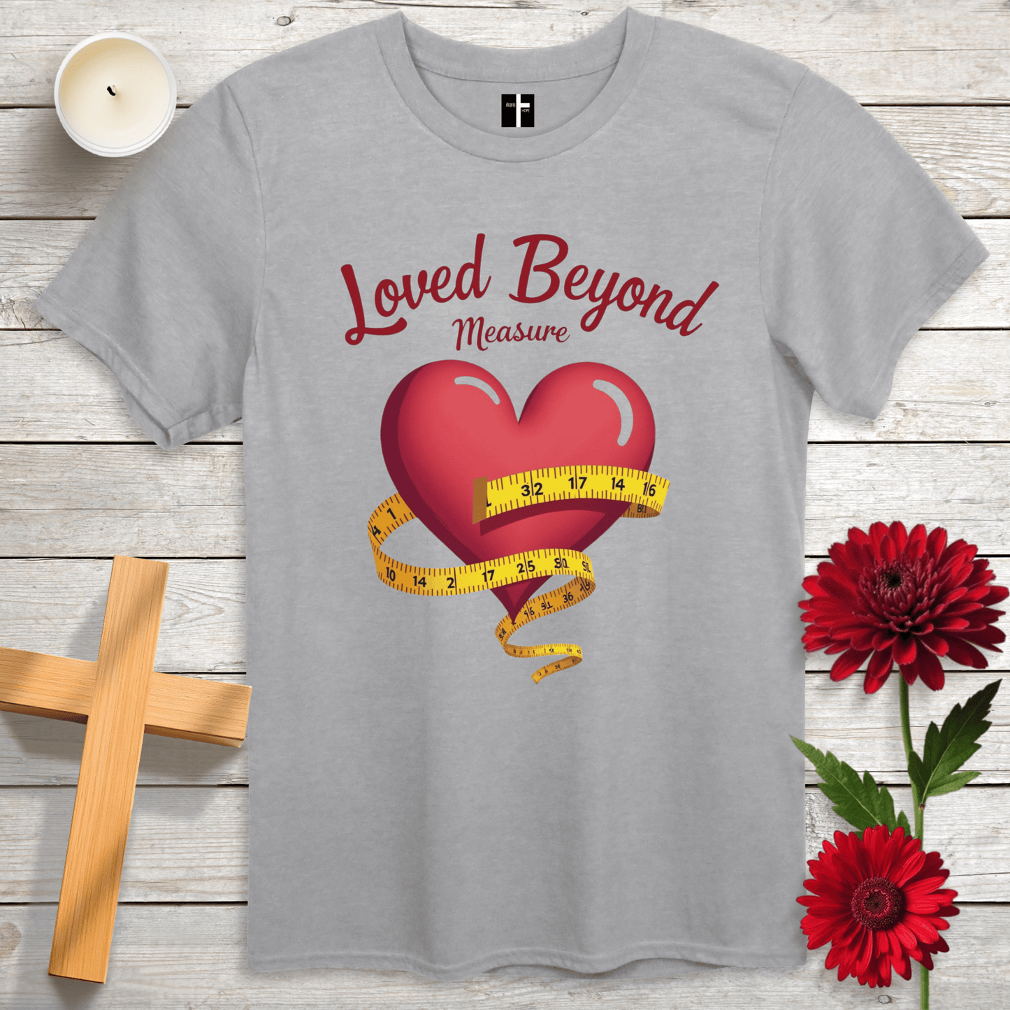 T-Shirt Sport Grey / S Loved Beyond Measure Unisex Christian T-Shirt