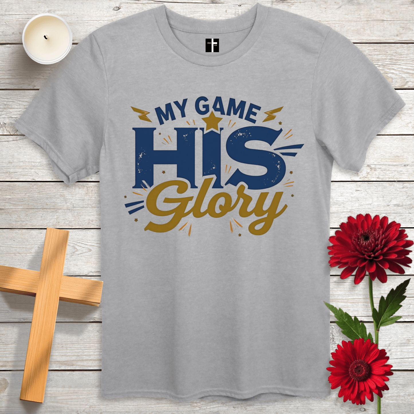 T-Shirt Sport Grey / S My Game, His Glory Unisex Christian T-Shirt