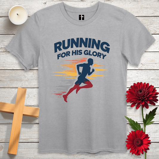 T-Shirt Sport Grey / S Running For His Glory Unisex Christian T-Shirt