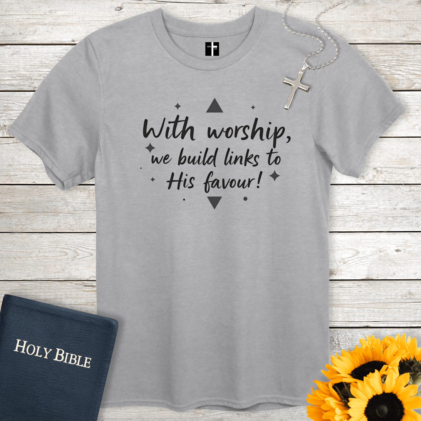 T-Shirt Sport Grey / S Worship & Favour Christian T-Shirt