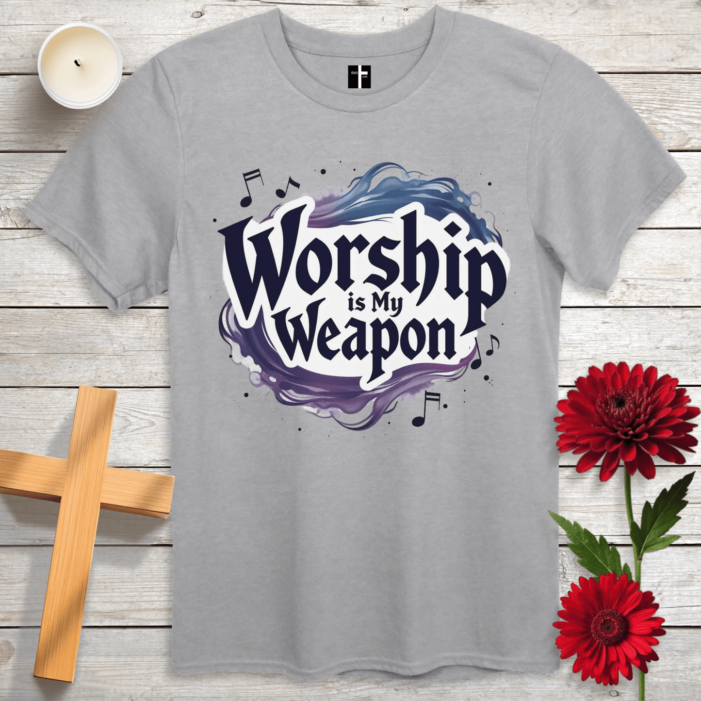 T-Shirt Sport Grey / S Worship Is My Weapon Unisex Christian T-Shirt