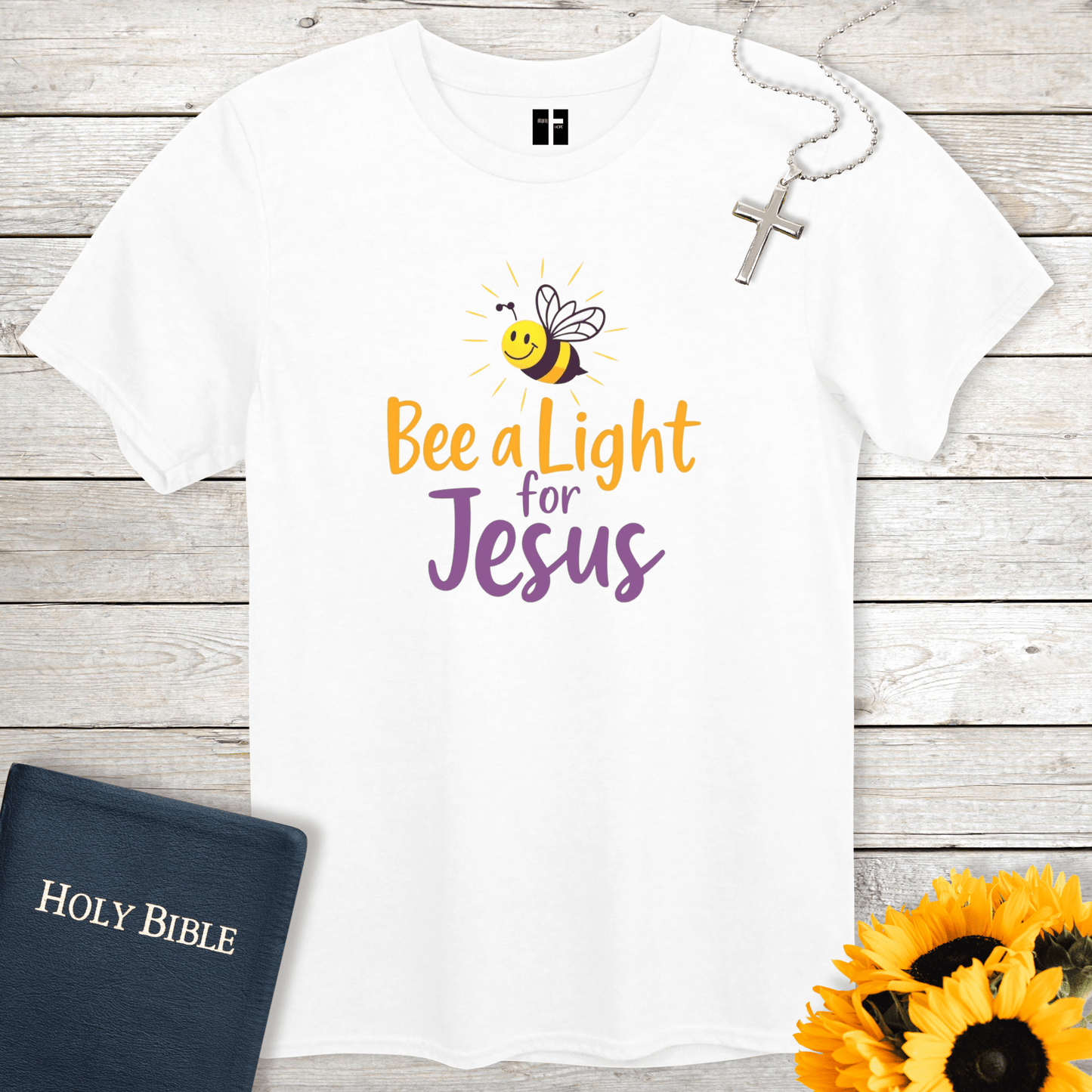 T-Shirt White / S Bee A Light Unisex Christian T-Shirt