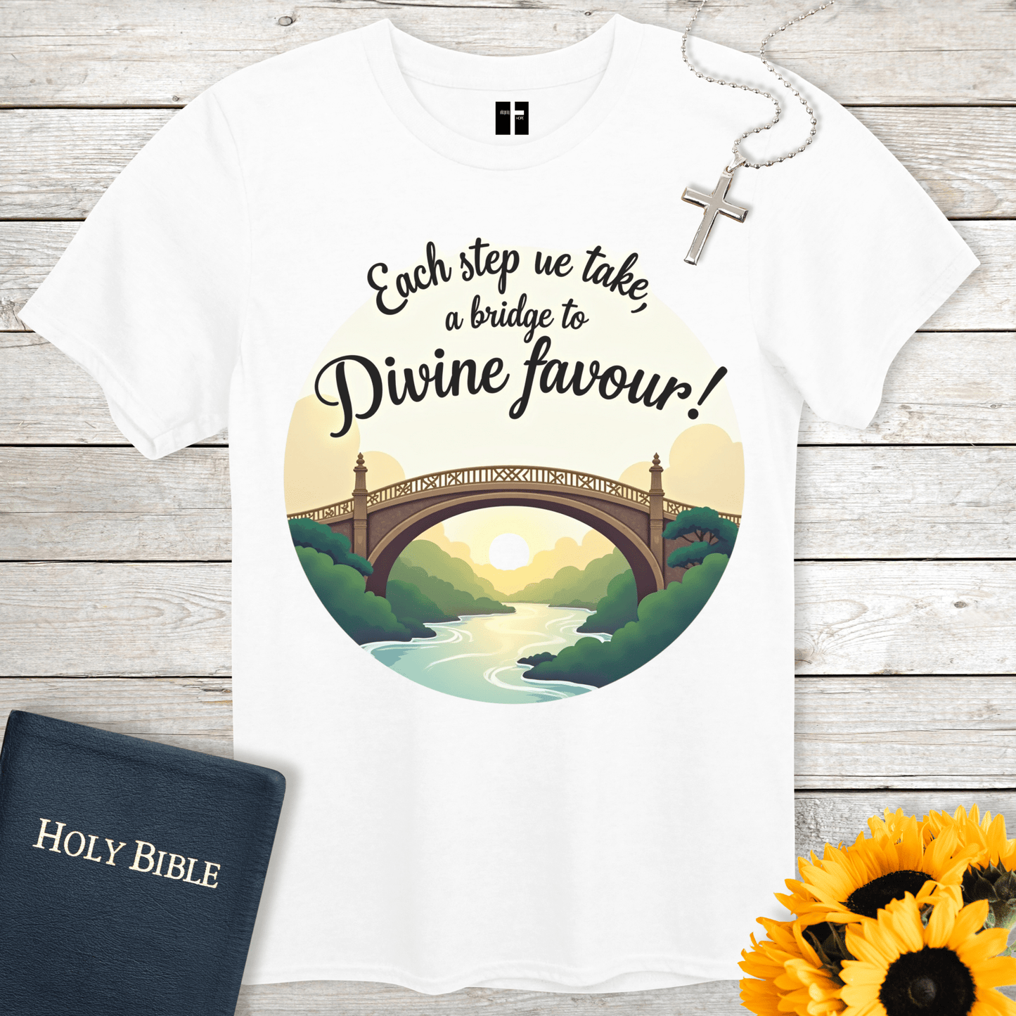 T-Shirt White / S Bridge To Favour Christian T-Shirt