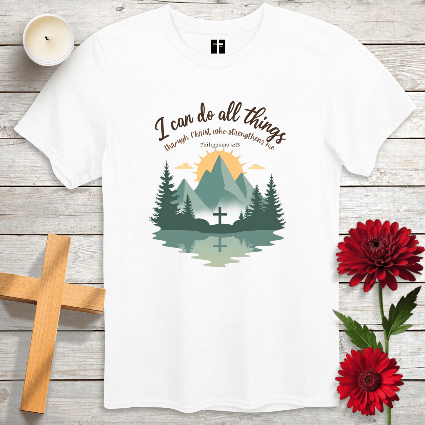 T-Shirt White / S Christ Strengthens Me Unisex Christian T-Shirt