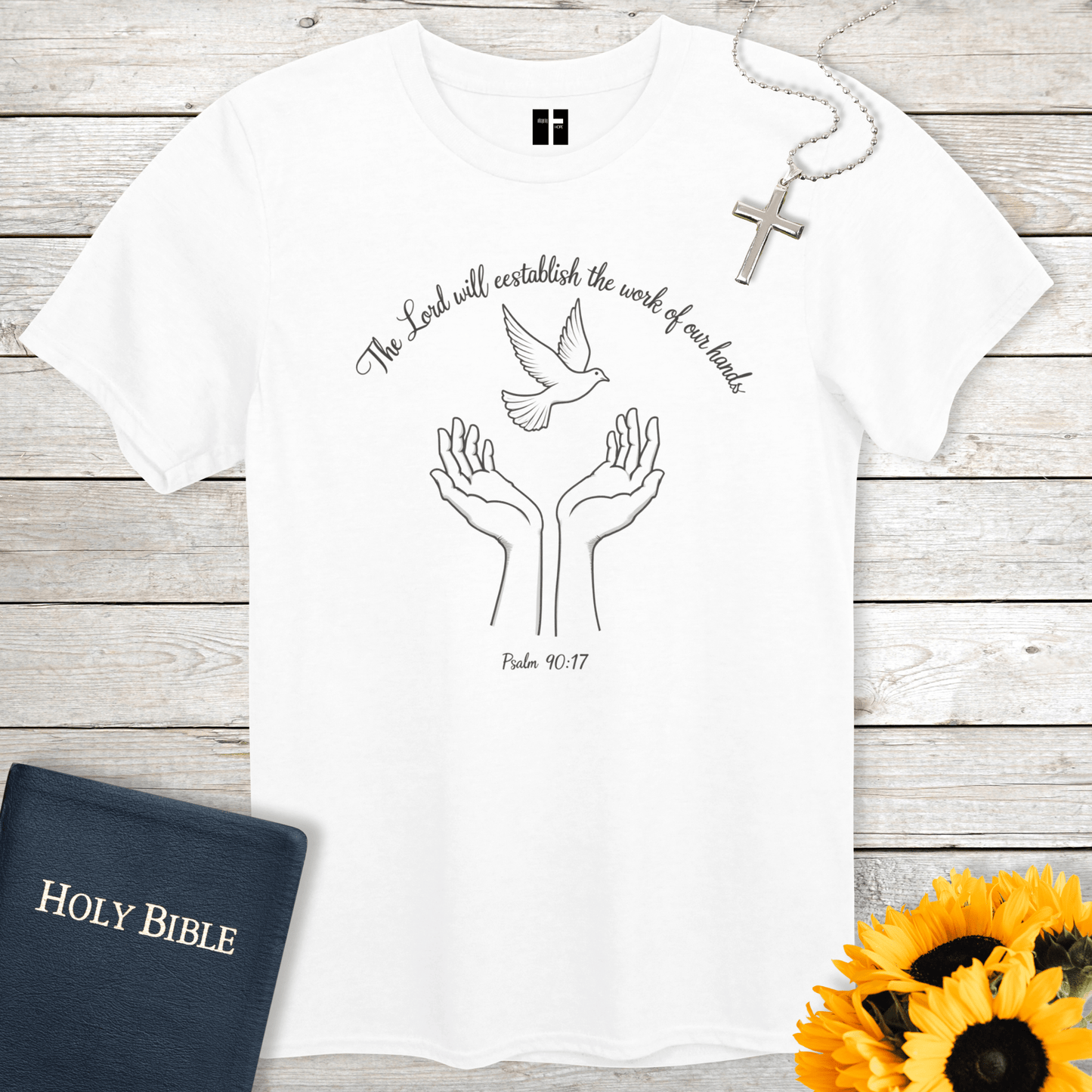 T-Shirt White / S Established Hands Unisex Christian T-Shirt