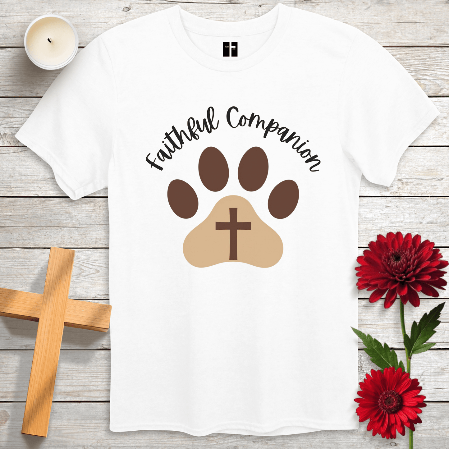 T-Shirt White / S Faithful Companion Unisex Christian T-Shirt