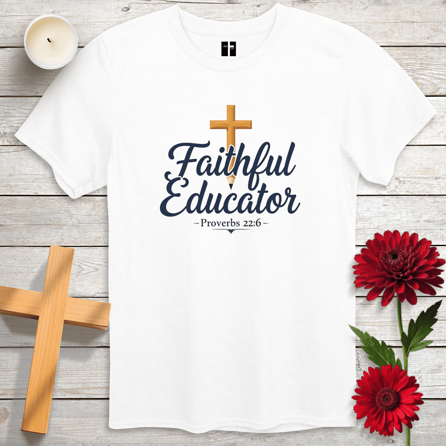 T-Shirt White / S Faithful Educator Unisex Christian T-Shirt