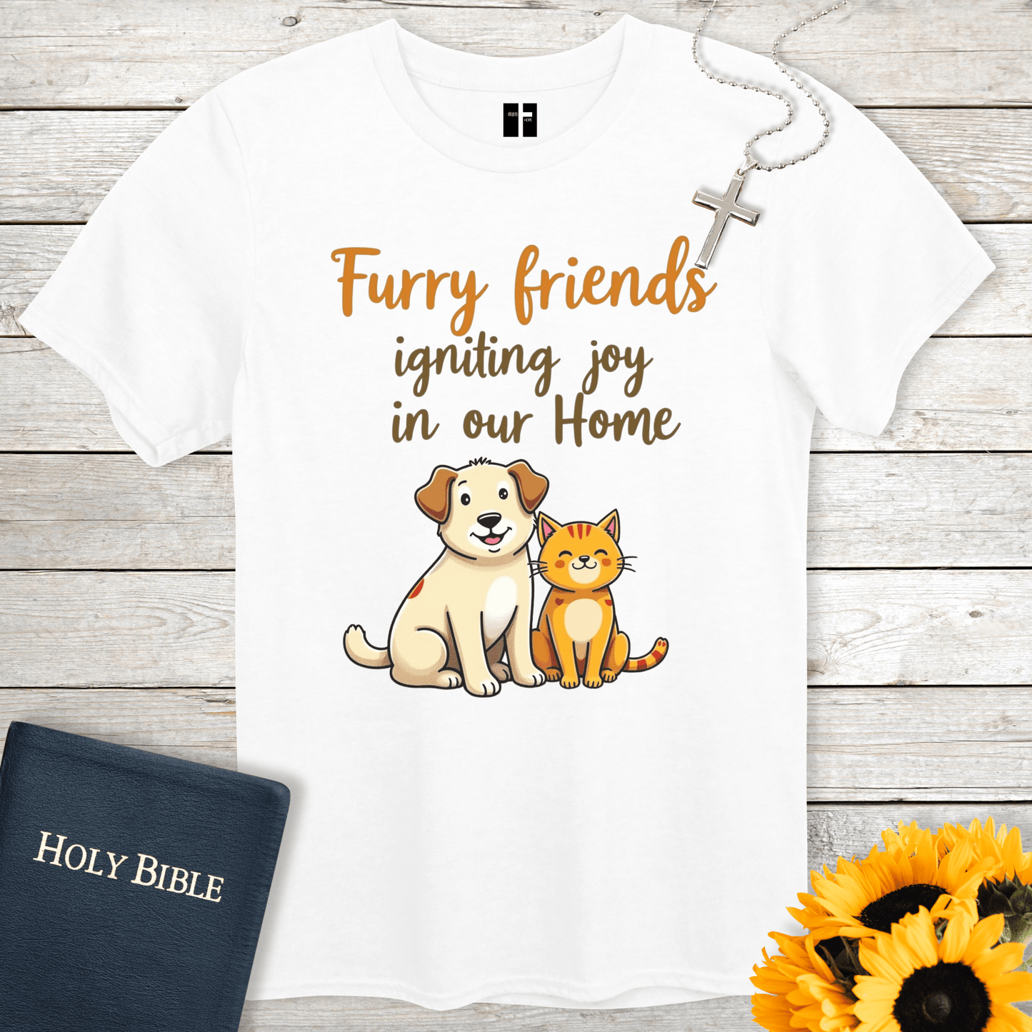 T-Shirt White / S Furry Companions Unisex Christian T-Shirt