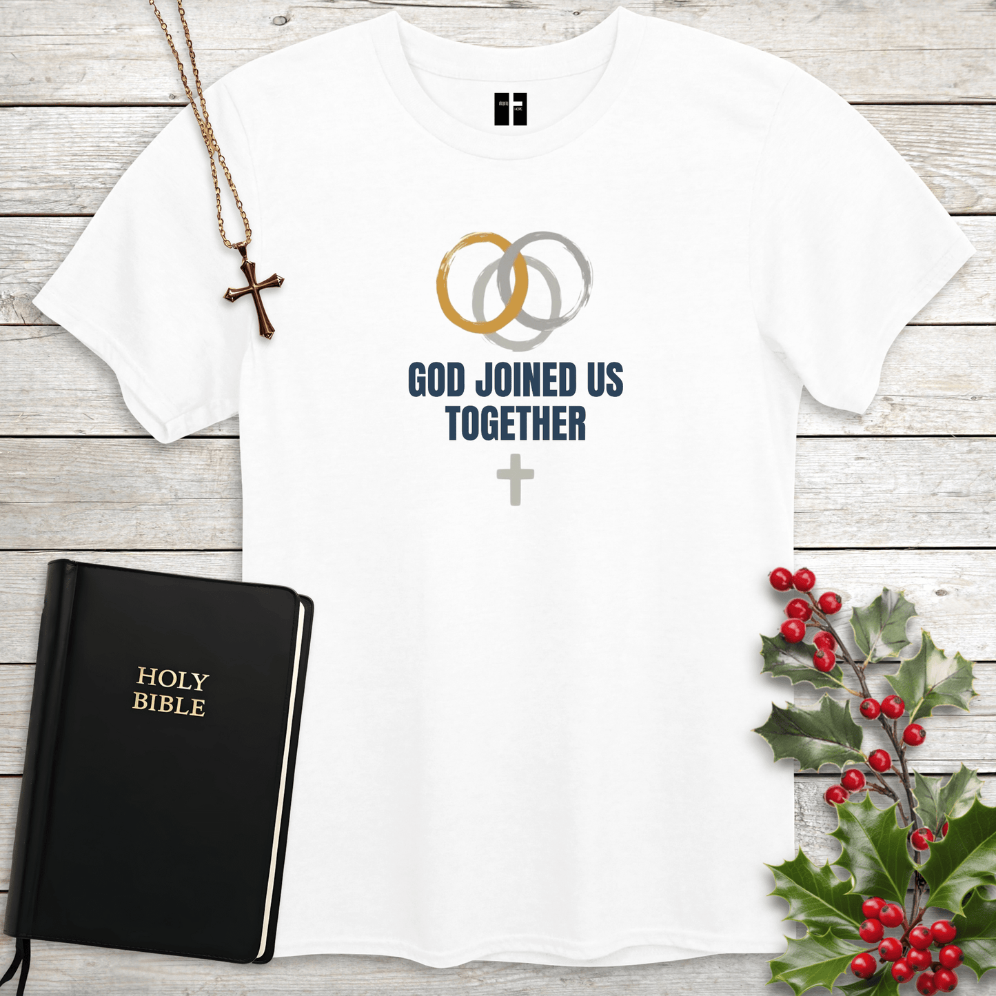 T-Shirt White / S God Joined Us Together Unisex Christian T-Shirt