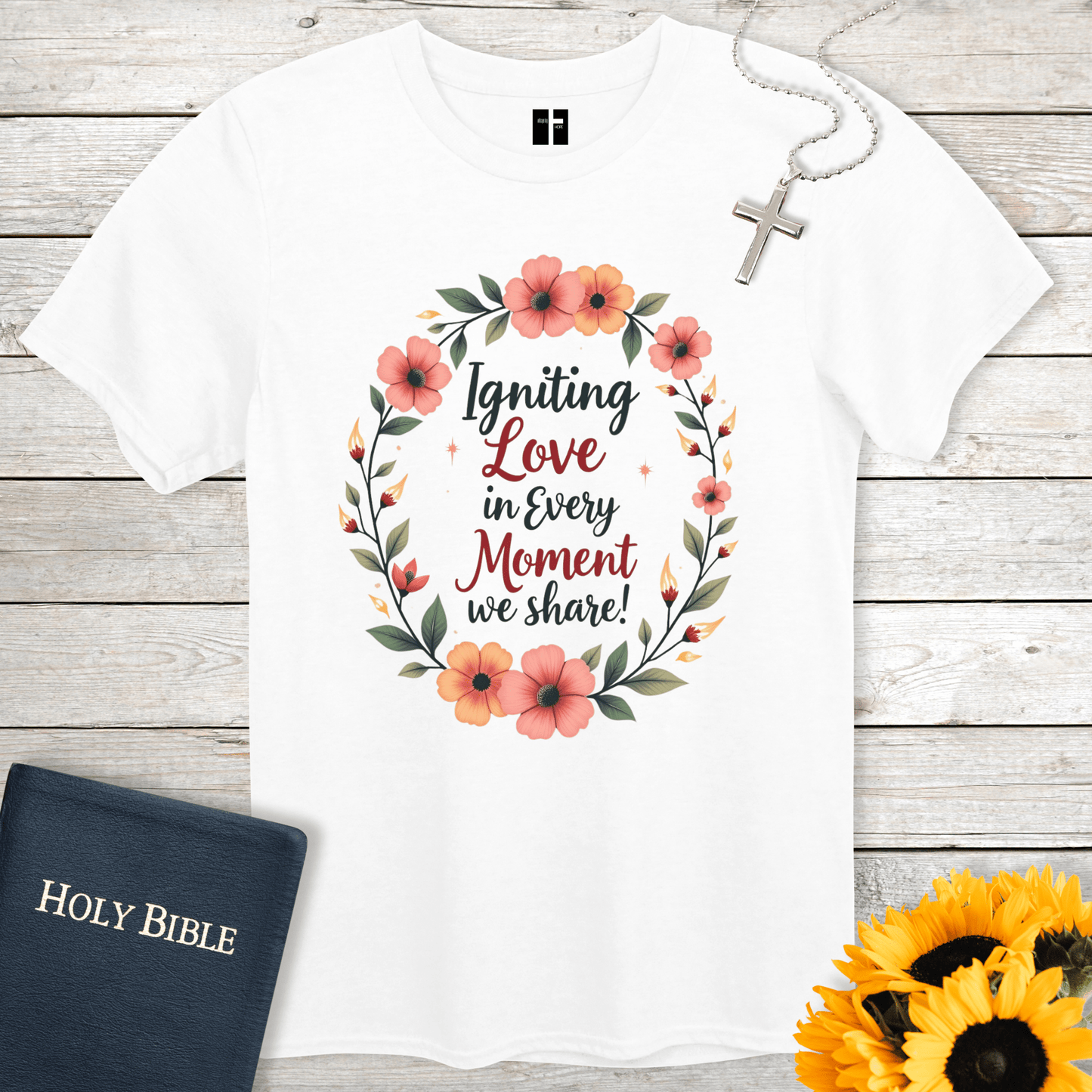 T-Shirt White / S Igniting Love Unisex Christian T-Shirt