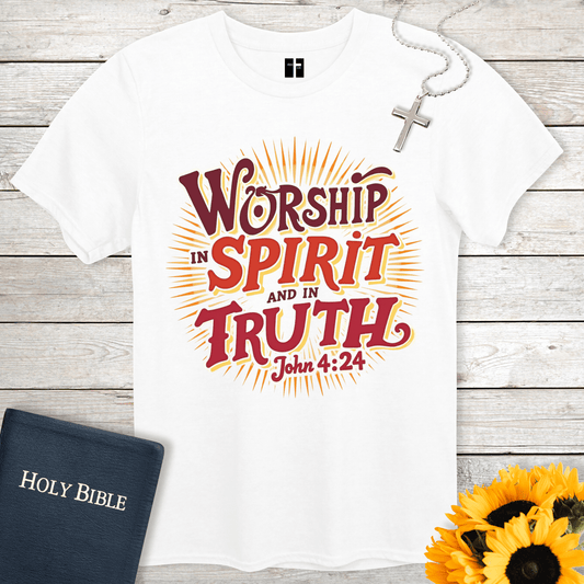 T-Shirt White / S In Spirit & In Truth Unisex Christian T-Shirt