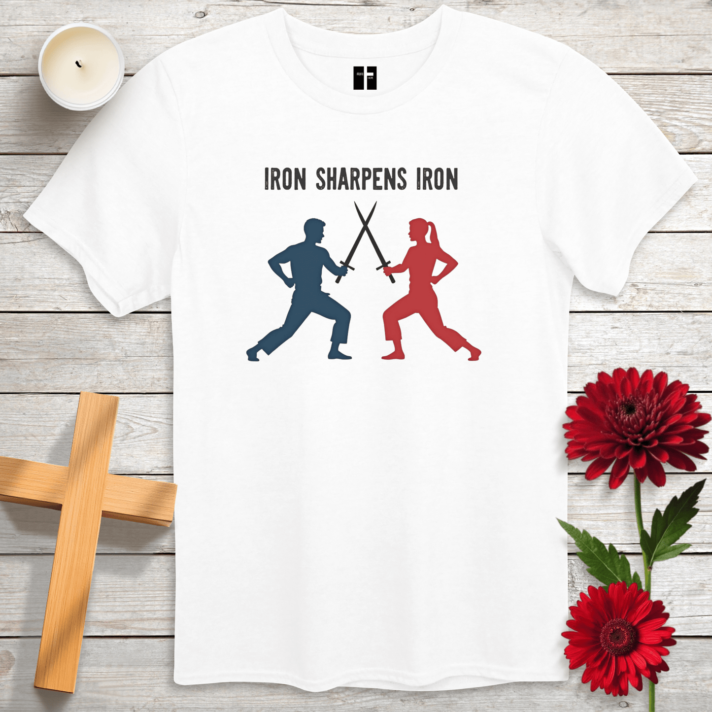 T-Shirt White / S Iron Sharpens Iron Unisex Christian T-Shirt