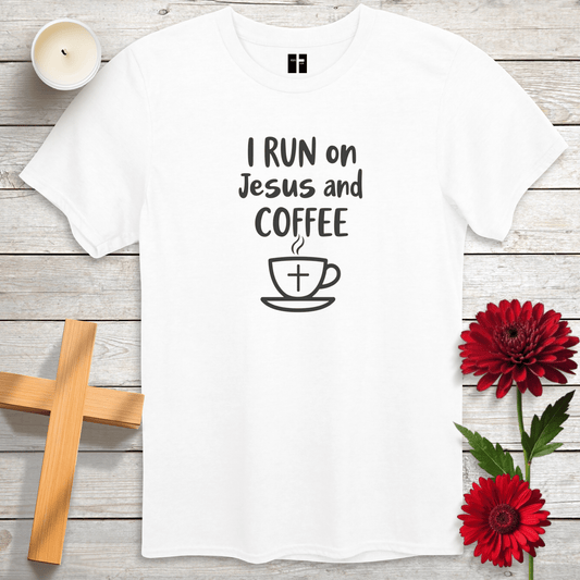 T-Shirt White / S Jesus & Coffee Unisex Christian T-Shirt