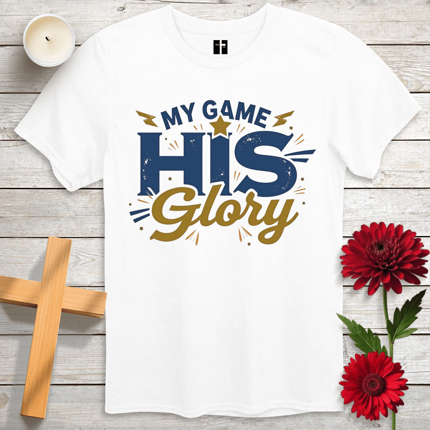 T-Shirt White / S My Game, His Glory Unisex Christian T-Shirt