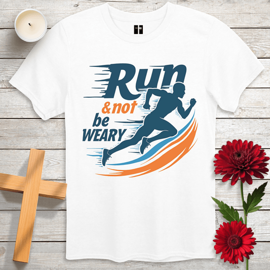 T-Shirt White / S Not Be Weary Unisex Christian T-Shirt