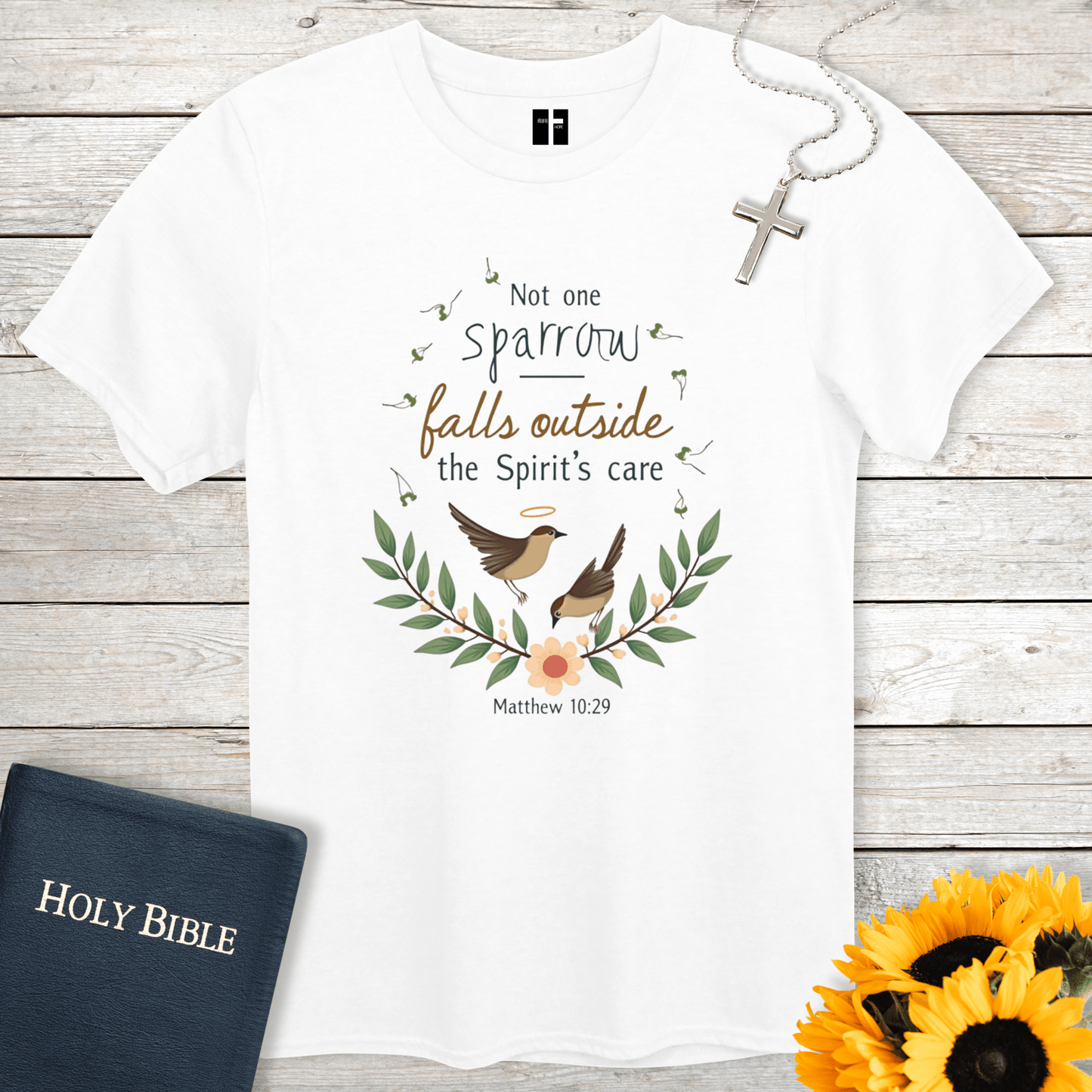 T-Shirt White / S Not One Sparrow Unisex Christian T-Shirt