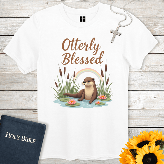 T-Shirt White / S Otterly Blessed Unisex Christian T-Shirt