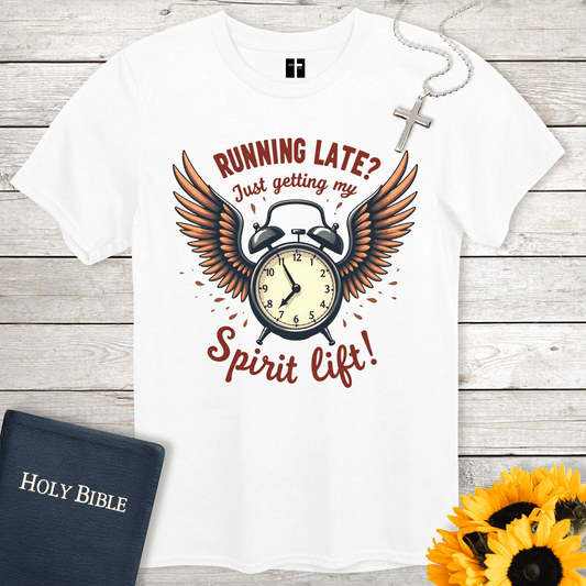 T-Shirt White / S Running Late Unisex Christian T-Shirt