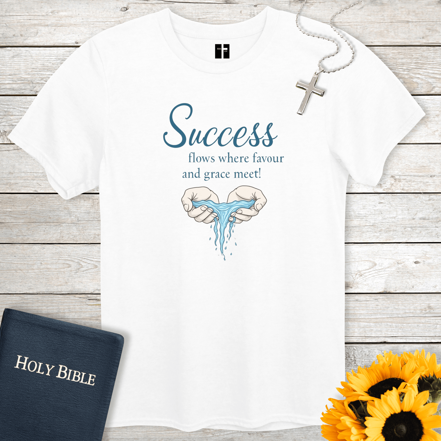 T-Shirt White / S Success Flows Unisex Christian T-Shirt