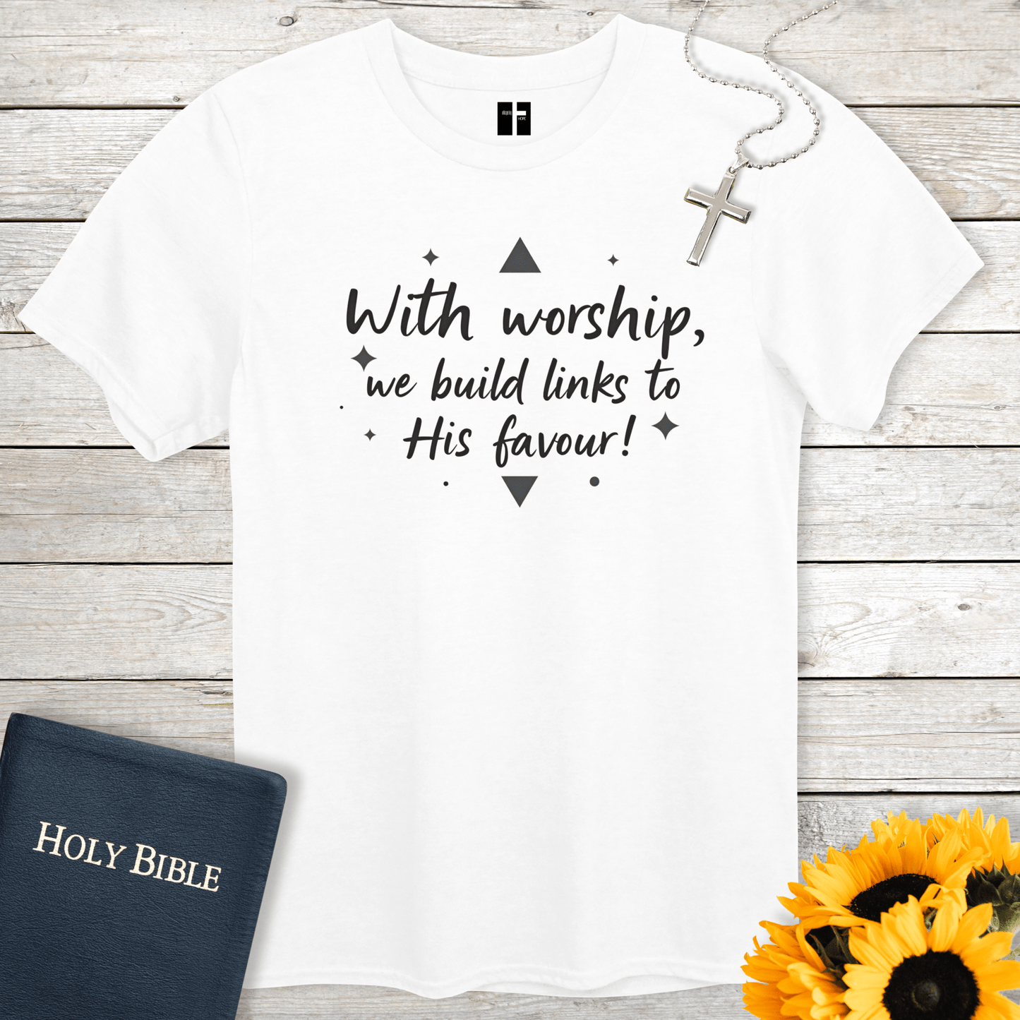 T-Shirt White / S Worship & Favour Christian T-Shirt