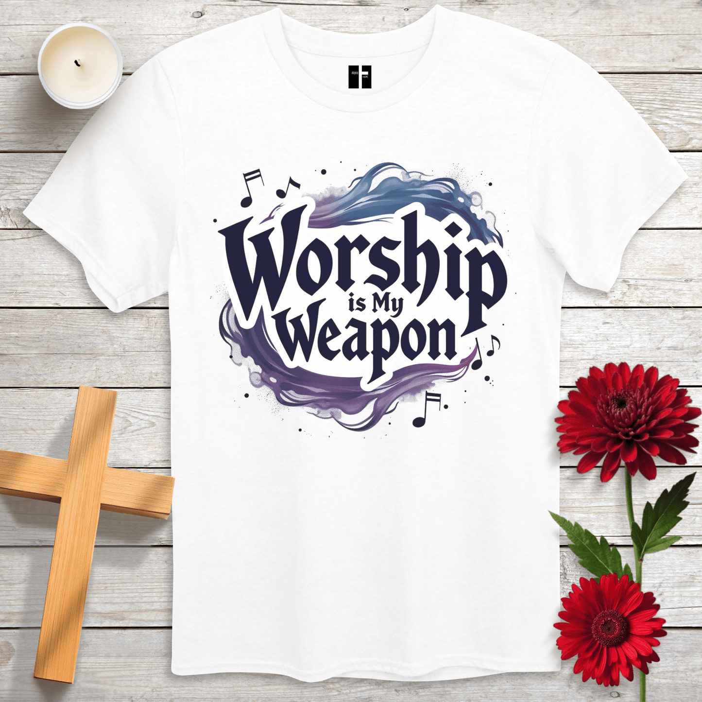 T-Shirt White / S Worship Is My Weapon Unisex Christian T-Shirt